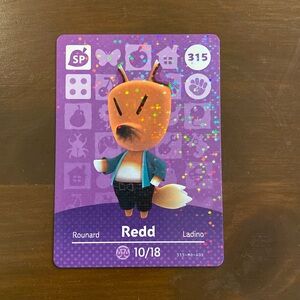 Animal Crossing Redd Amiibo Card #315
